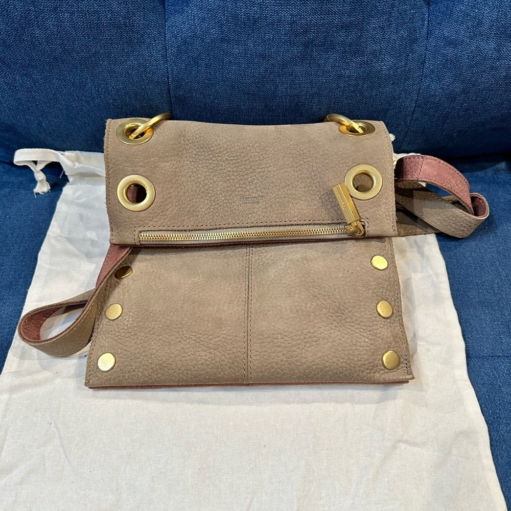 Hammitt Montana Medium reversible Rose Suede EUC HTF - Picture 2 of 6